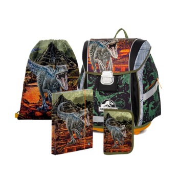 Jurassic World Dinosaurier Dino Ranzen Schulranzen Tornister Rucksack Set 4 tlg.